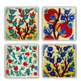 Hermia Posavasos de Piedra Natural Multicolor (4 Piezas)